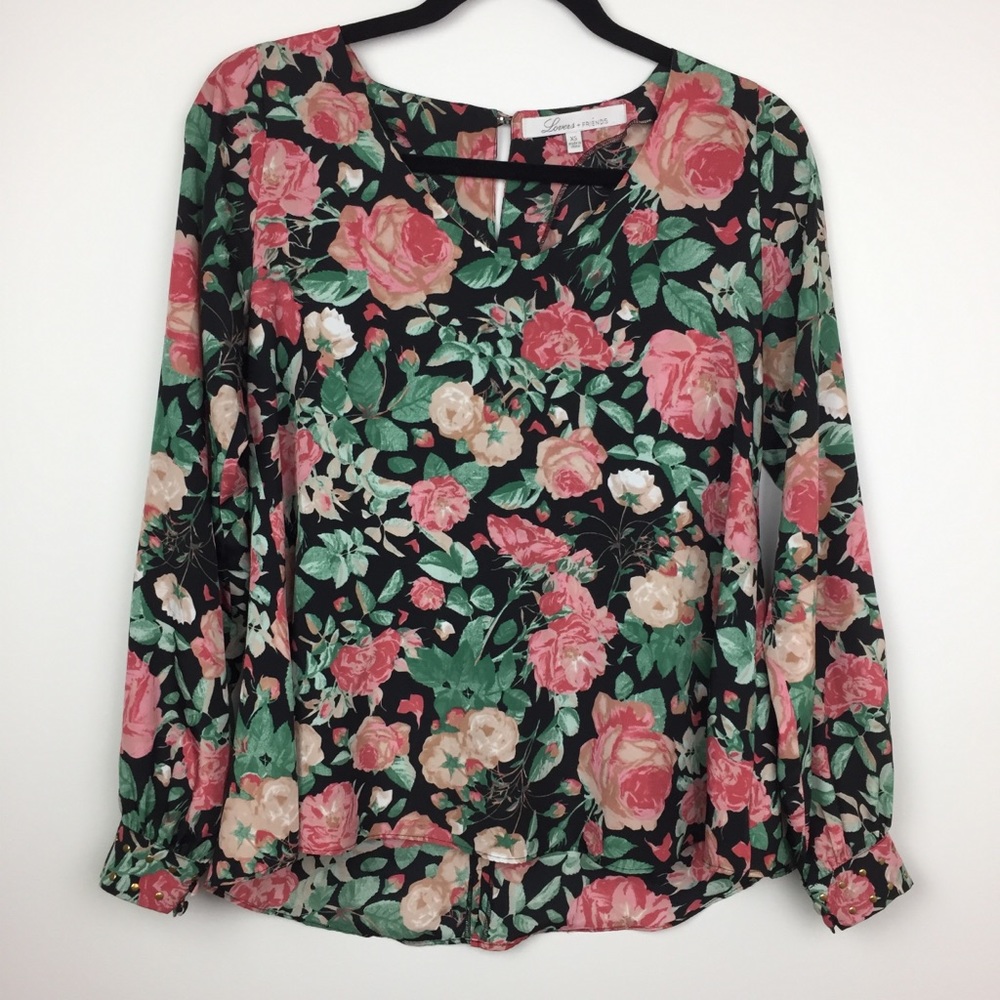 Revolve Lovers + Friends Floral Rose Long Sleeve